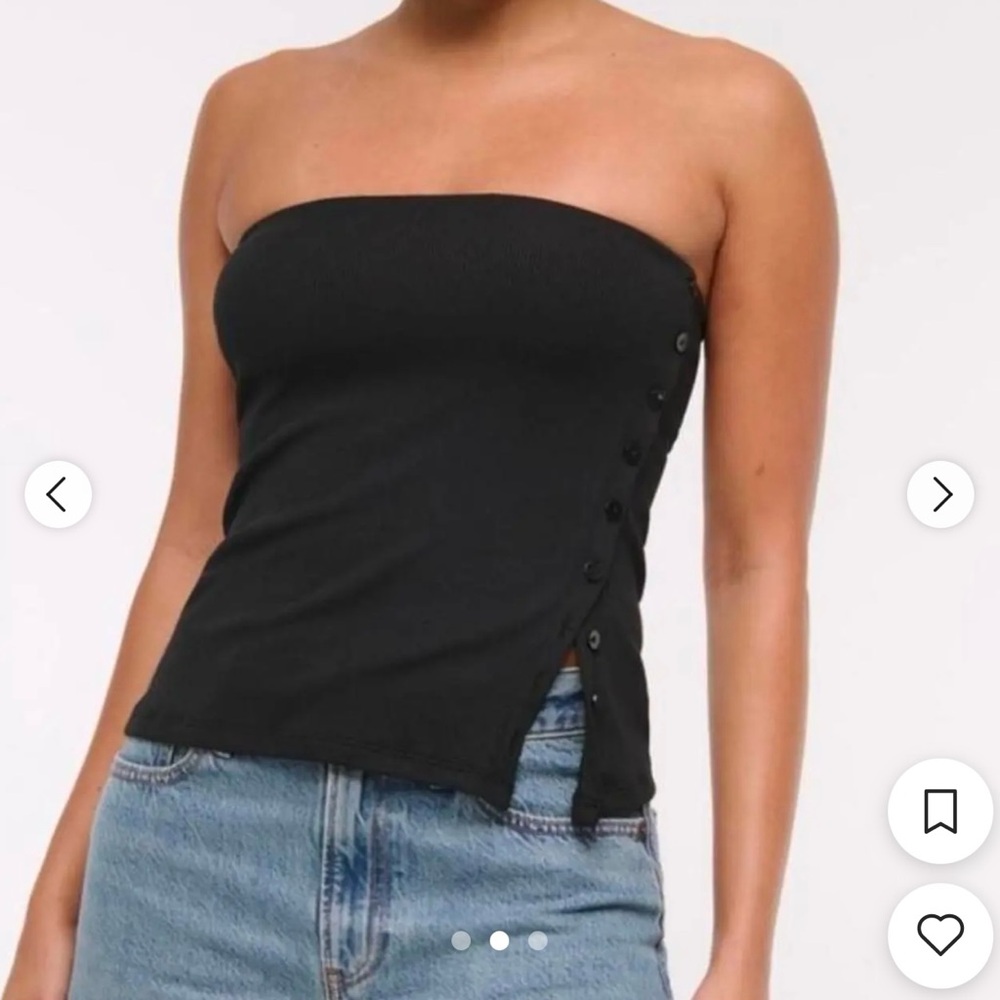 Abercrombie & Fitch Black Strapless Camisole